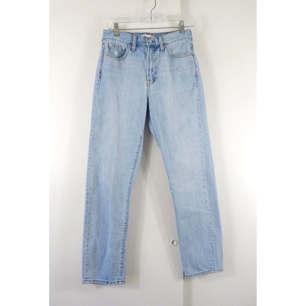 MADEWELL perfect vintage jeans fitzgerald wash light blue high rise tapered 27